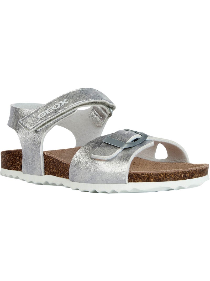 Sandale à Scratch Plate Geox Enfant Adriel Argent - Kiabi