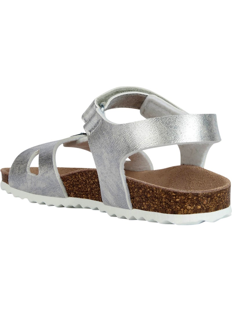 Sandale à Scratch Plate Geox Enfant Adriel Argent - Kiabi