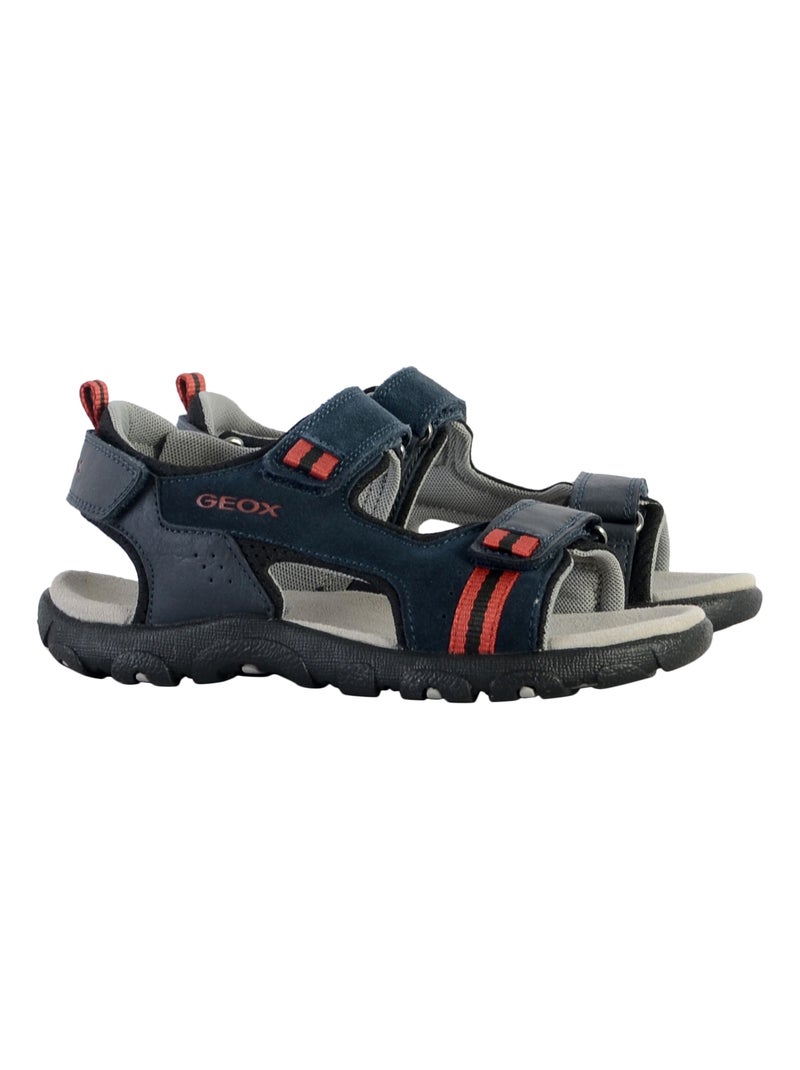 Sandale à Scratch Plate Geox Enfant Strada Bleu Rouge - Kiabi