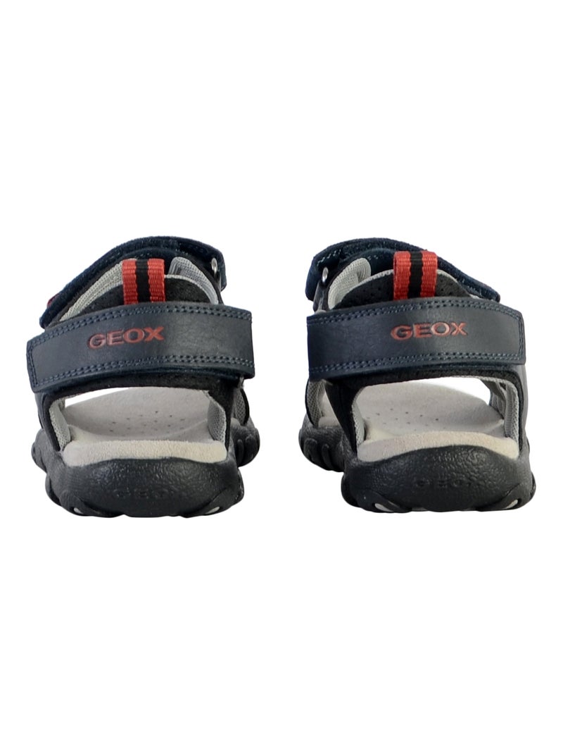 Sandale à Scratch Plate Geox Enfant Strada Bleu Rouge - Kiabi