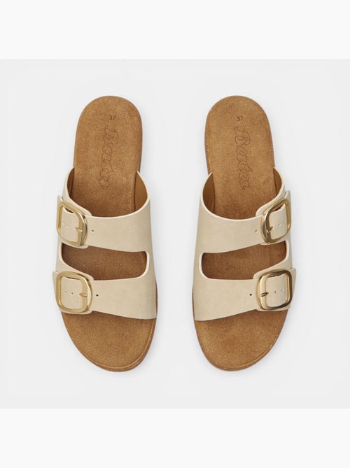Sandale à semelle compensée avec double bride et boucle Bata - Kiabi