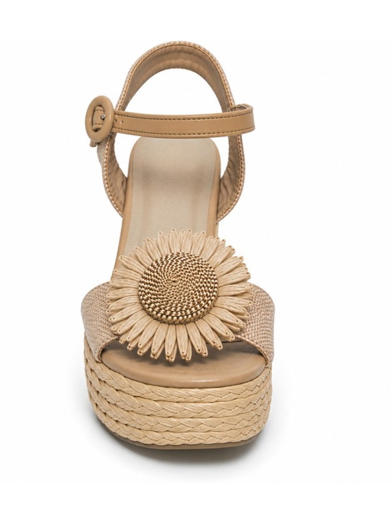 Sandale à talon matériau synthétique montevita Beige - Kiabi