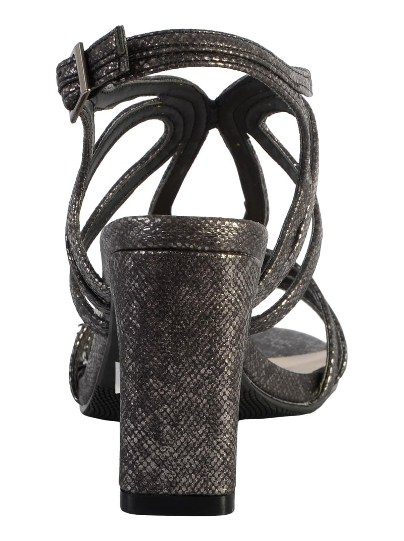 Sandale a Talon The Divine Factory TDF 4113 Noir - Kiabi