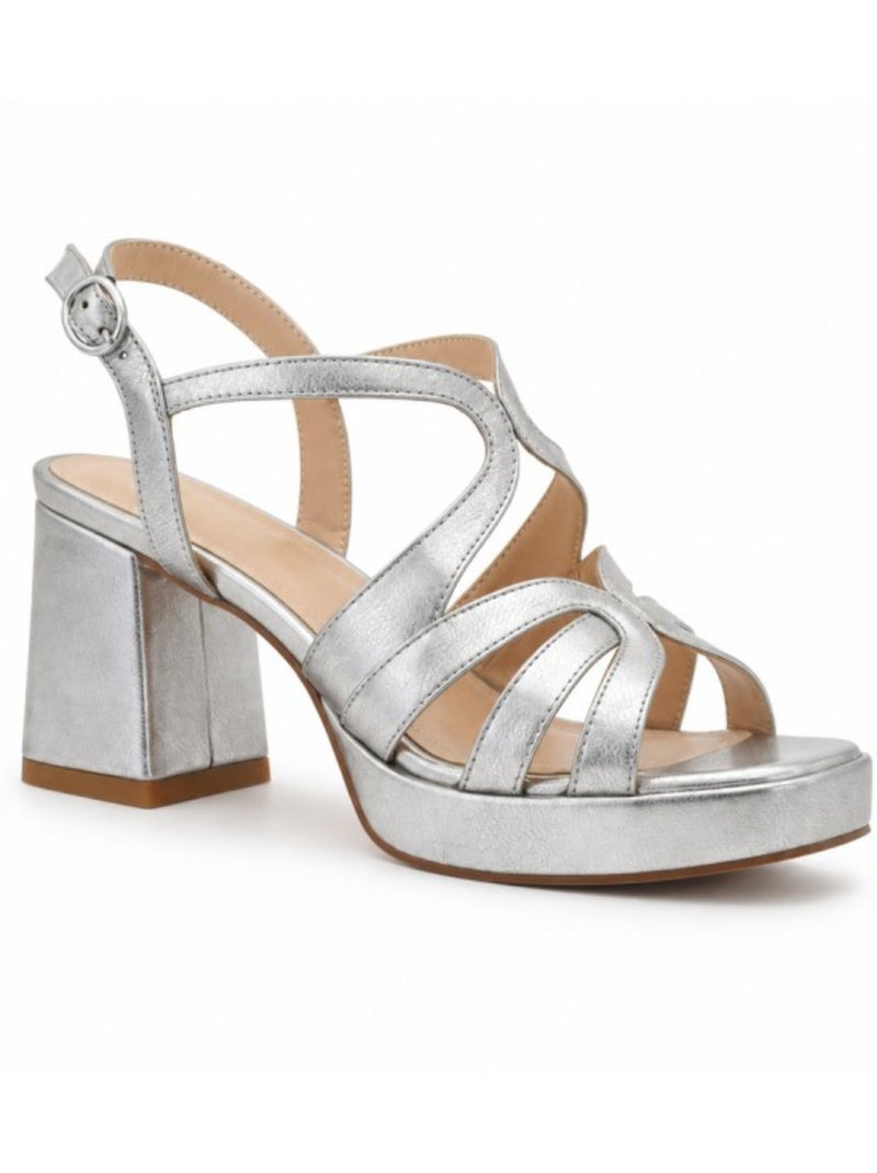 Sandale à talons matériau synthétique montevita Argent - Kiabi