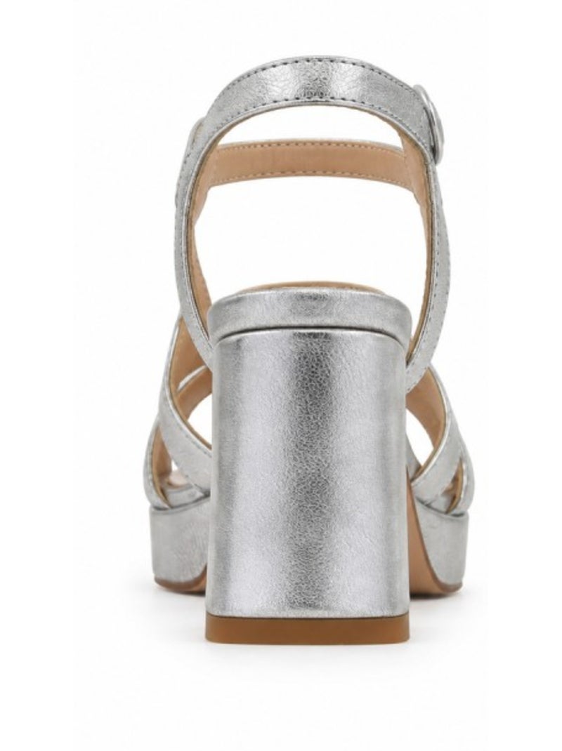 Sandale à talons matériau synthétique montevita Argent - Kiabi