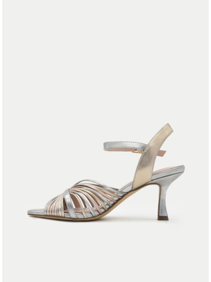 Sandale à Talons Matériau Synthétique Montevita Argent - Kiabi