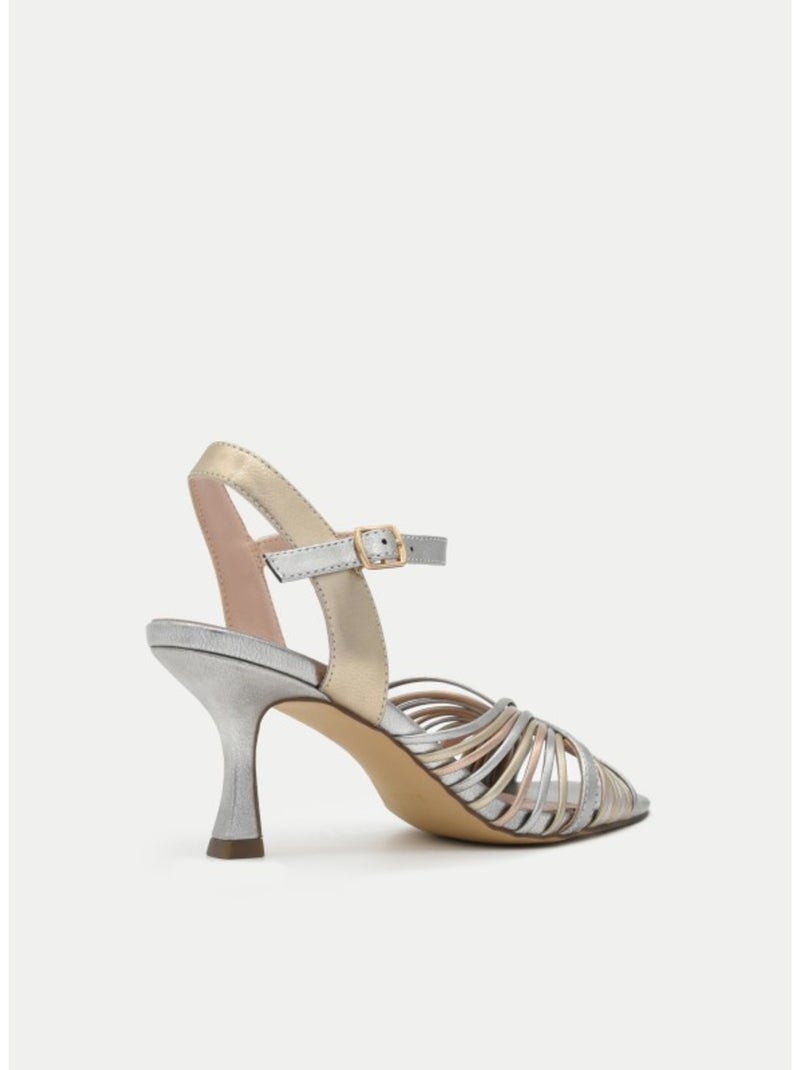 Sandale à Talons Matériau Synthétique Montevita Argent - Kiabi