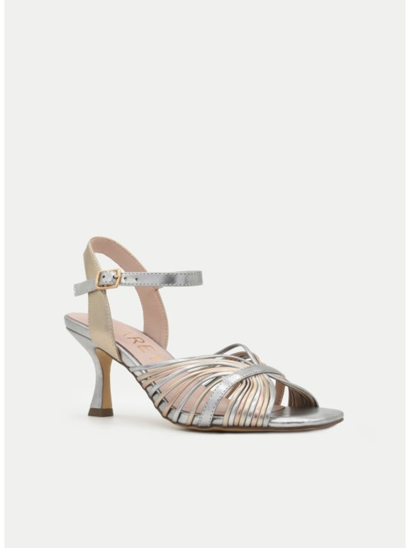 Sandale à Talons Matériau Synthétique Montevita Argent - Kiabi