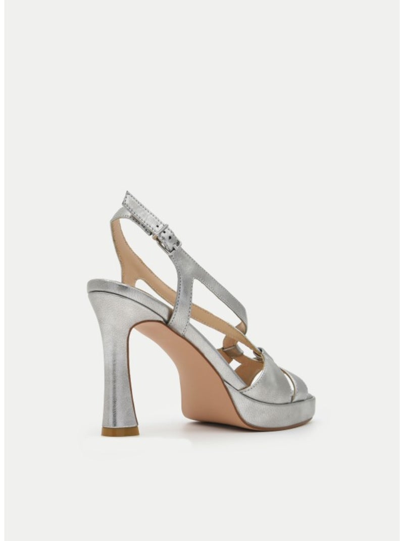 Sandale à Talons Matériau Synthétique Montevita Argent - Kiabi
