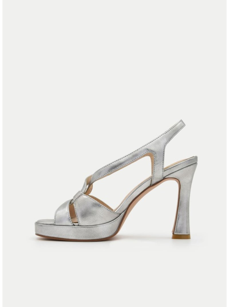 Sandale à Talons Matériau Synthétique Montevita Argent - Kiabi