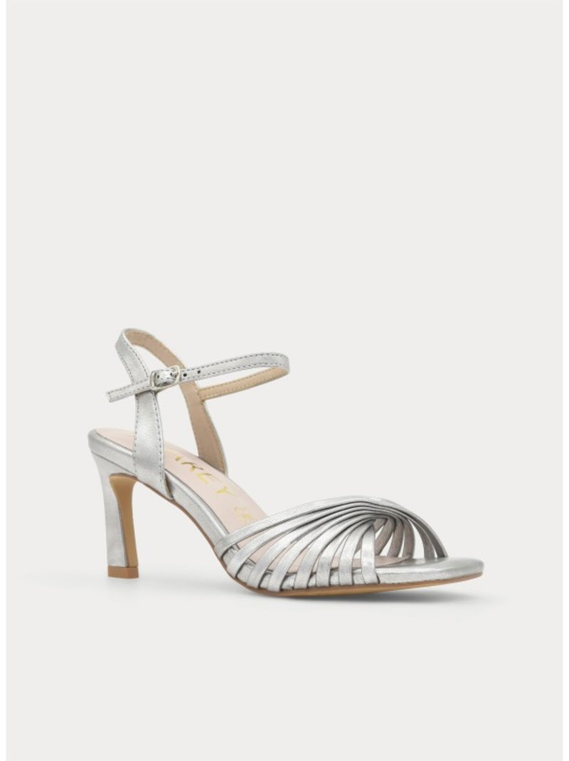 Sandale à Talons Matériau Synthétique Montevita Argent - Kiabi