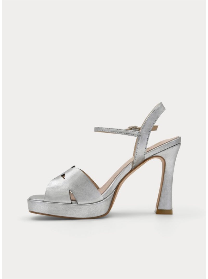 Sandale à Talons Matériau Synthétique Montevita Argent - Kiabi