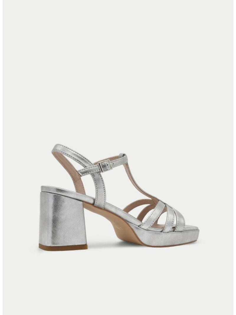 Sandale à Talons Matériau Synthétique Montevita Argent - Kiabi