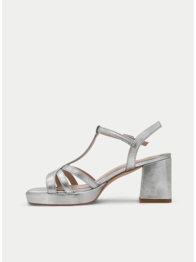 Sandale à Talons Matériau Synthétique Montevita Argent - Kiabi