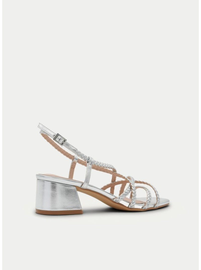 Sandale à Talons Matériau Synthétique Montevita Argent - Kiabi