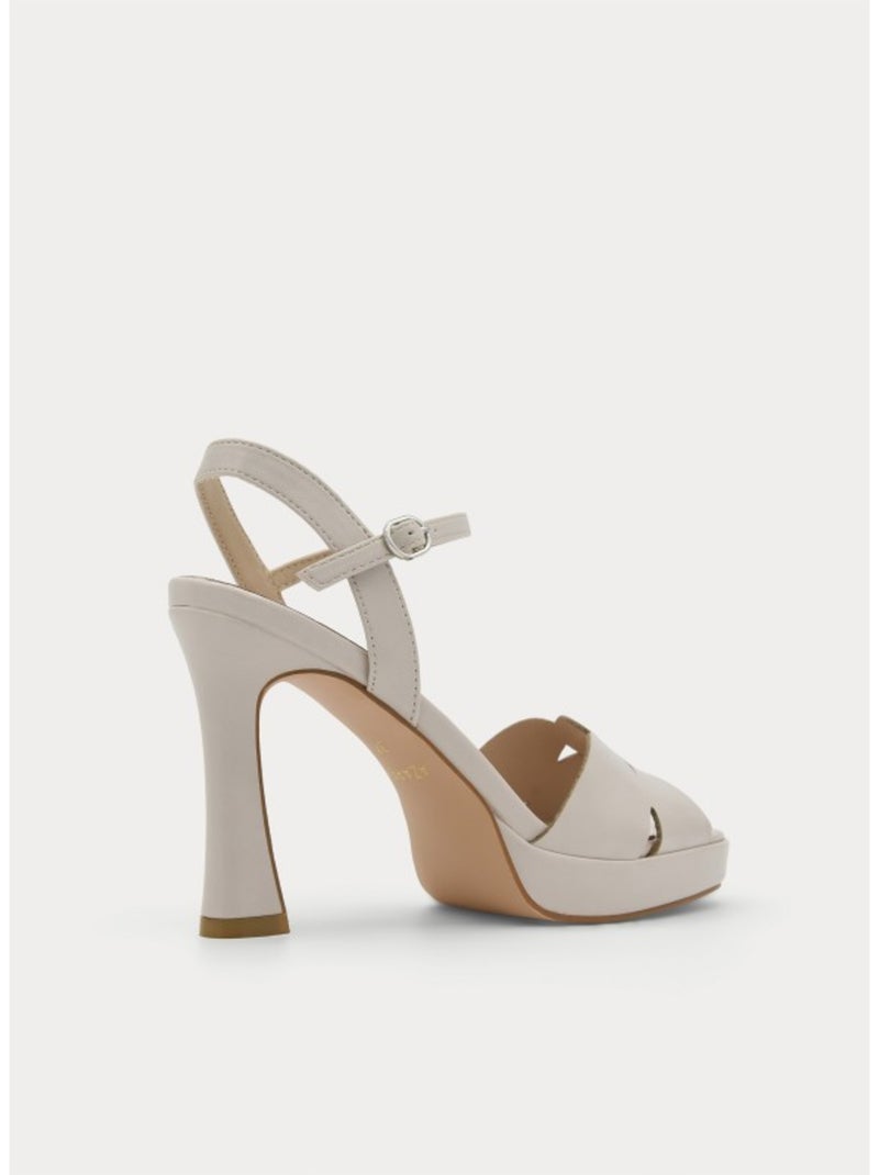 Sandale à Talons Matériau Synthétique Montevita Beige - Kiabi