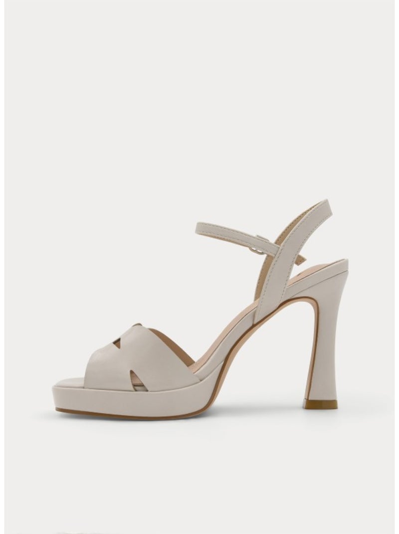 Sandale à Talons Matériau Synthétique Montevita Beige - Kiabi