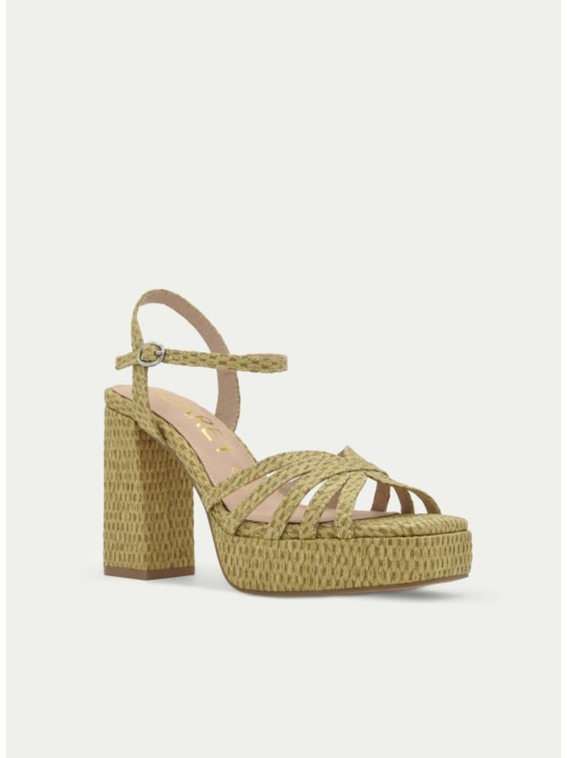 Sandale à Talons Matériau Synthétique Montevita Beige - Kiabi