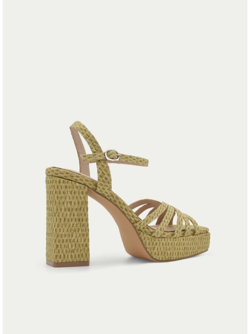 Sandale à Talons Matériau Synthétique Montevita Beige - Kiabi