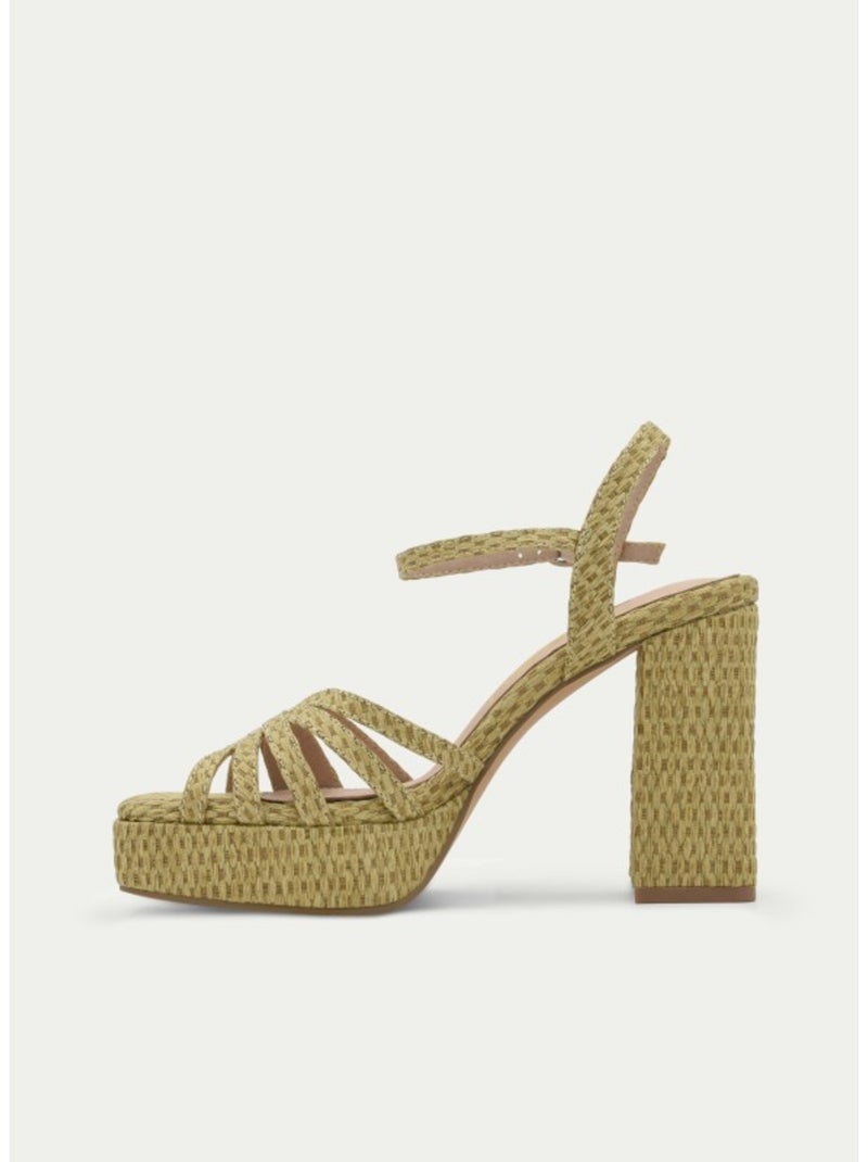 Sandale à Talons Matériau Synthétique Montevita Beige - Kiabi