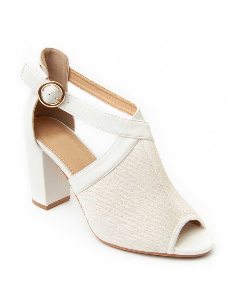 Sandale à Talons Matériau Synthétique Montevita Blanc - Kiabi