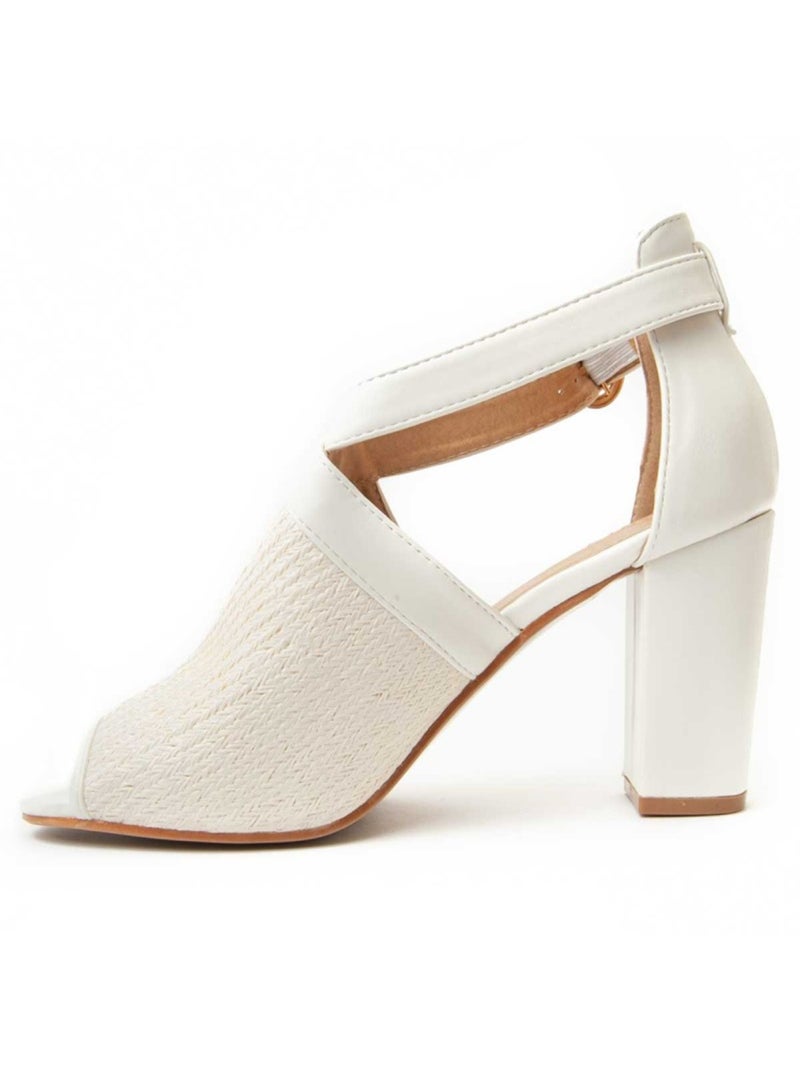 Sandale à Talons Matériau Synthétique Montevita Blanc - Kiabi