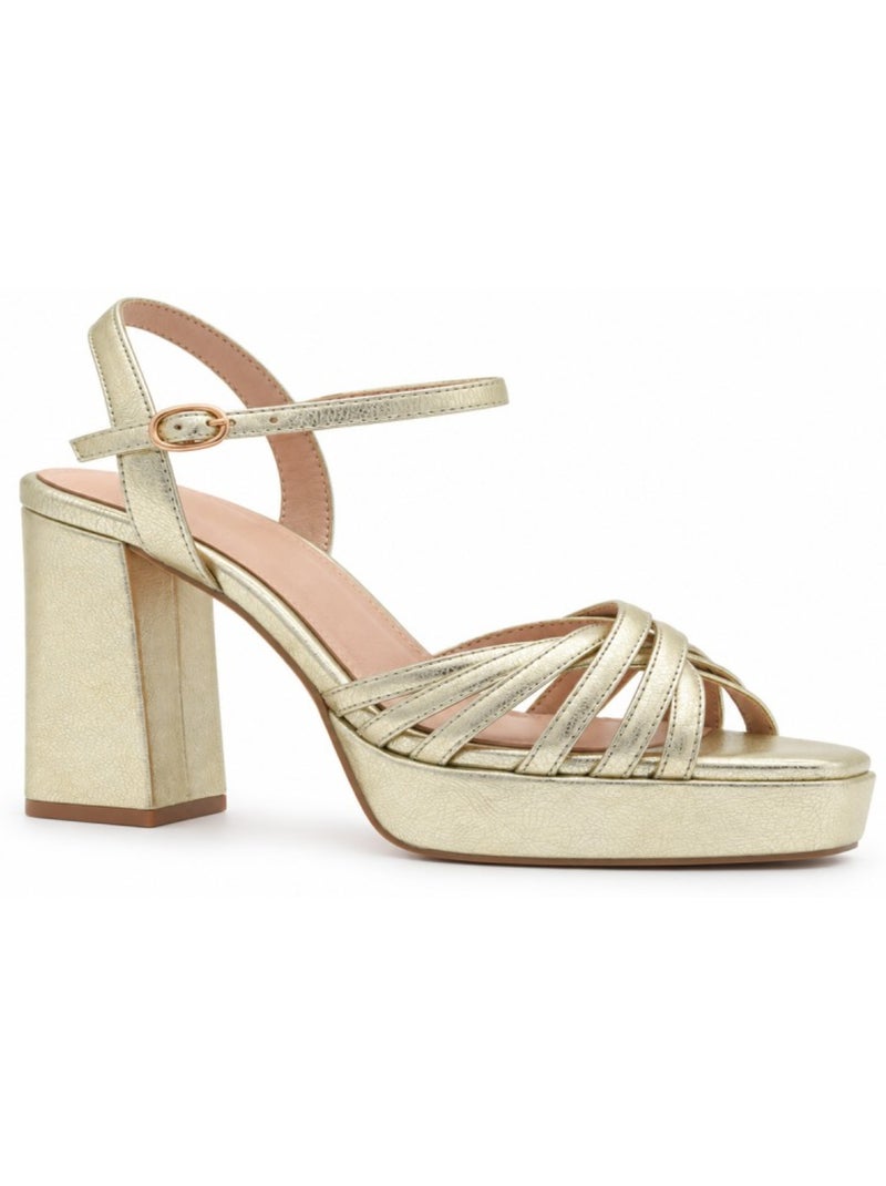 Sandale à talons matériau synthétique montevita Doré/or - Kiabi
