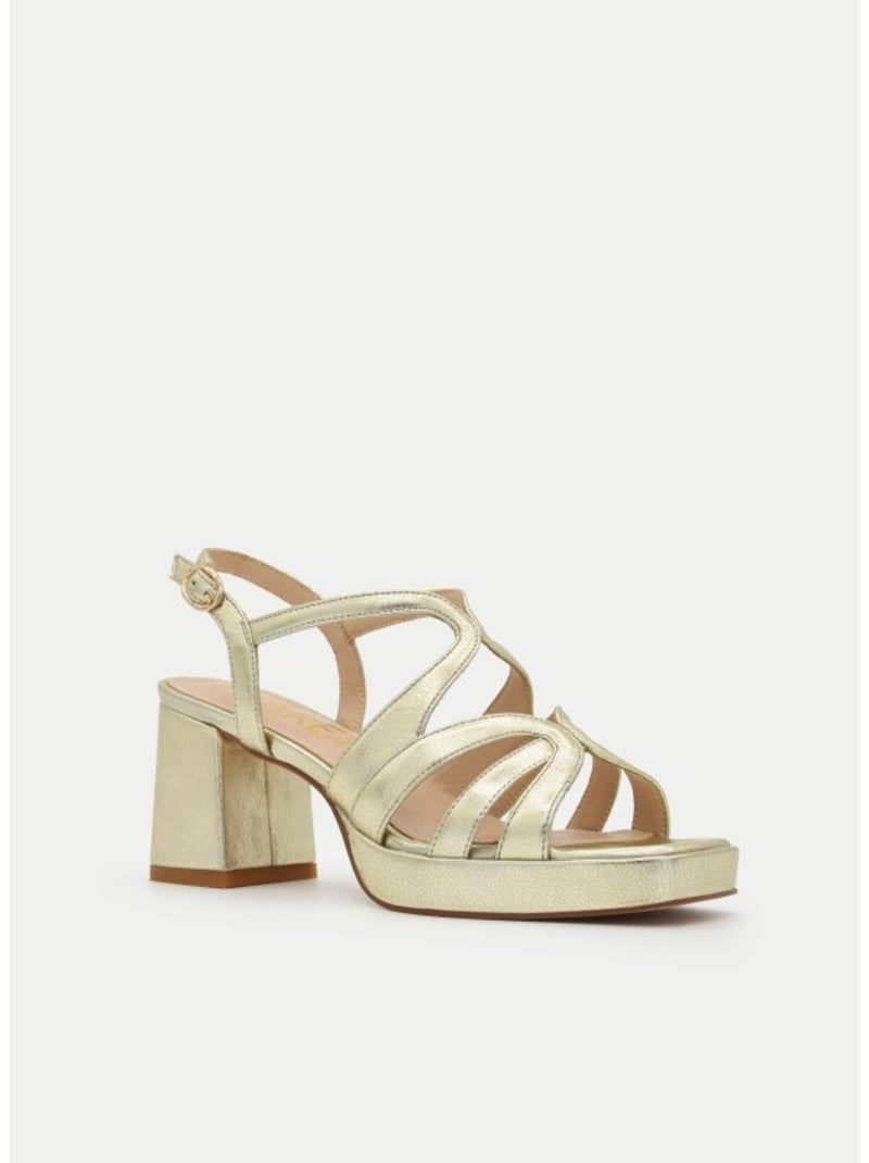 Sandale à Talons Matériau Synthétique Montevita Doré/or - Kiabi