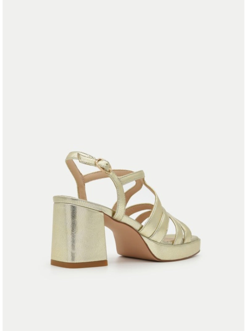 Sandale à Talons Matériau Synthétique Montevita Doré/or - Kiabi