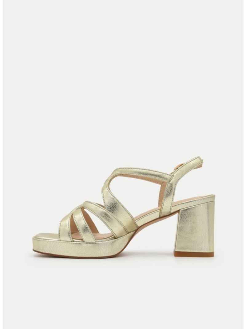 Sandale à Talons Matériau Synthétique Montevita Doré/or - Kiabi