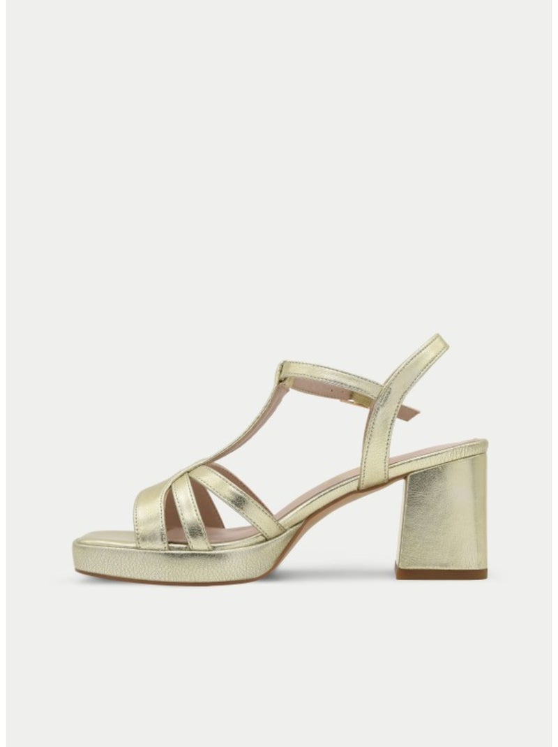 Sandale à Talons Matériau Synthétique Montevita Doré/or - Kiabi
