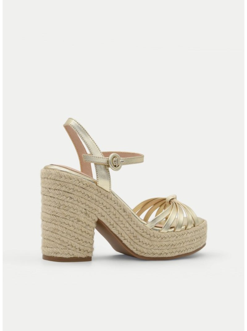 Sandale à Talons Matériau Synthétique Montevita Doré/or - Kiabi