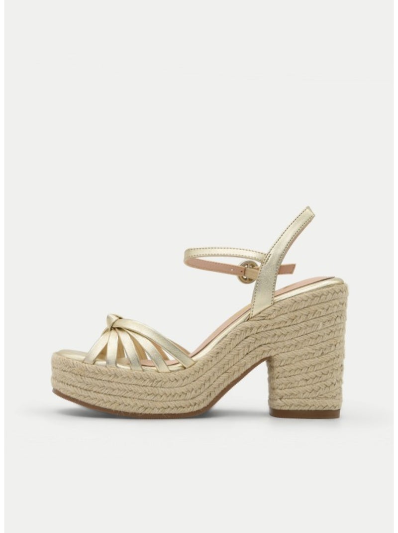 Sandale à Talons Matériau Synthétique Montevita Doré/or - Kiabi