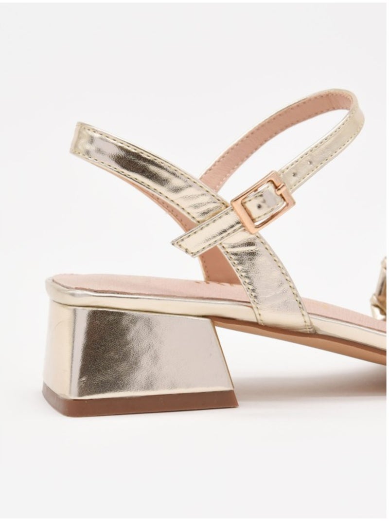 Sandale à Talons Matériau Synthétique Montevita Doré/or - Kiabi