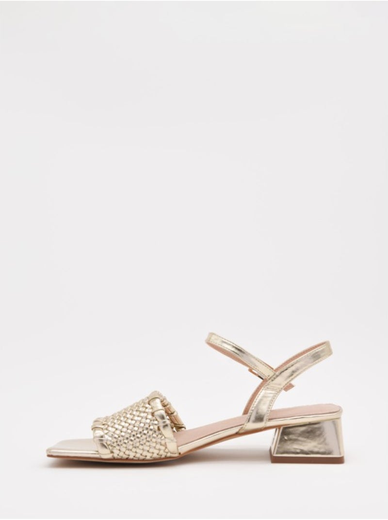 Sandale à Talons Matériau Synthétique Montevita Doré/or - Kiabi
