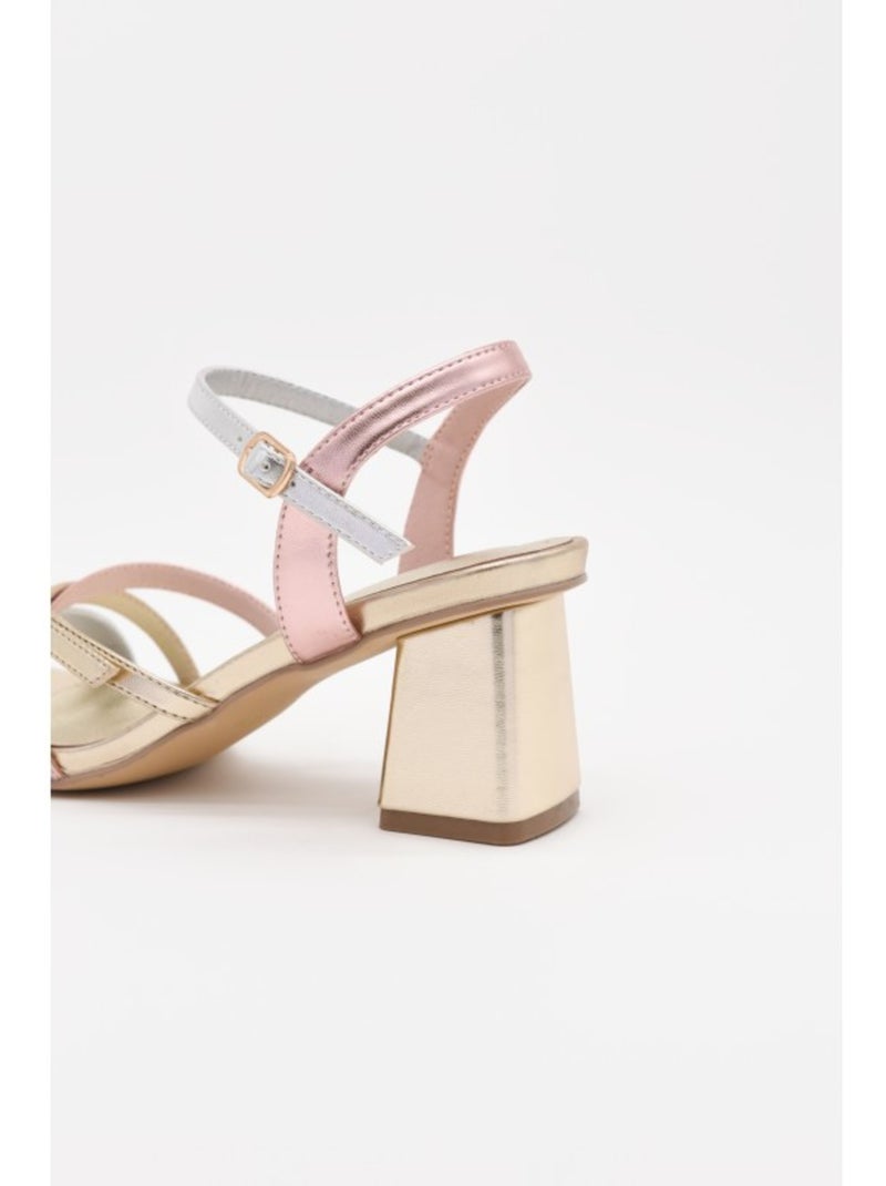 Sandale à Talons Matériau Synthétique Montevita Doré/or - Kiabi