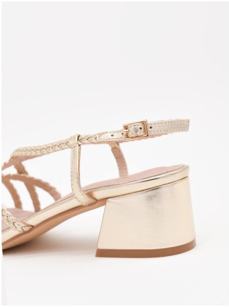 Sandale à Talons Matériau Synthétique Montevita Doré/or - Kiabi