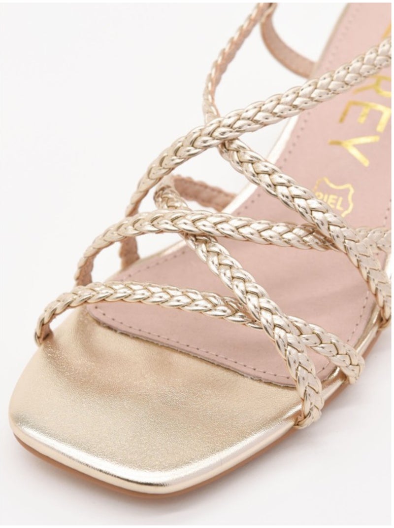 Sandale à Talons Matériau Synthétique Montevita Doré/or - Kiabi