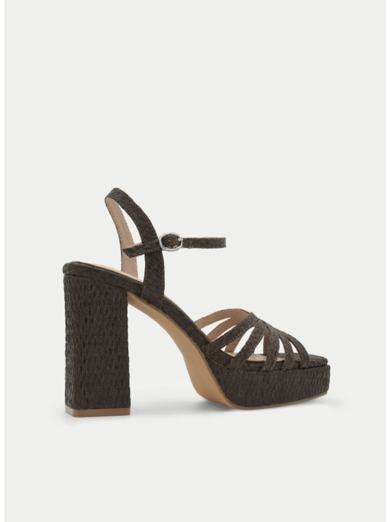 Sandale à Talons Matériau Synthétique Montevita Marron - Kiabi