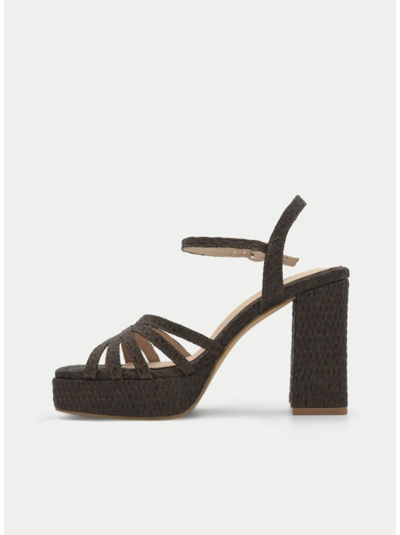 Sandale à Talons Matériau Synthétique Montevita Marron - Kiabi