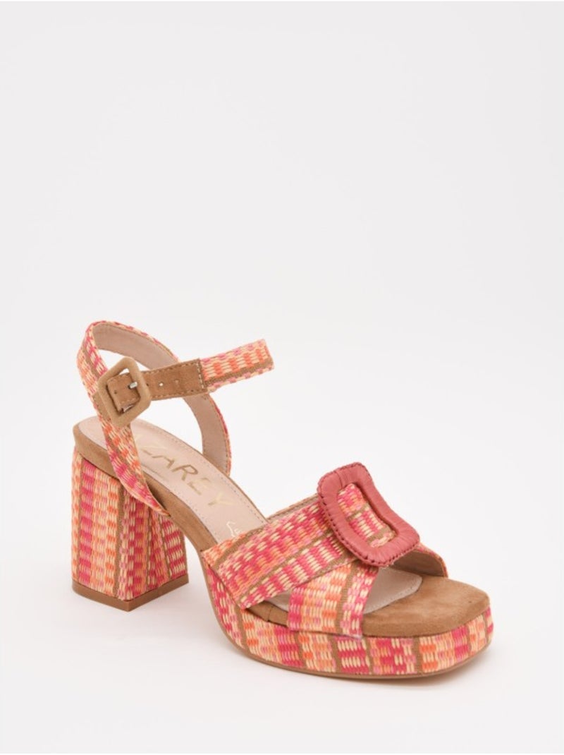 Sandale à Talons Matériau Synthétique Montevita Marron - Kiabi