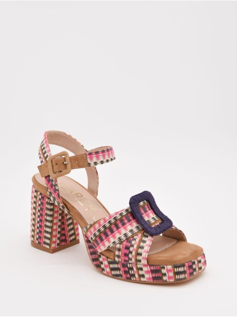 Sandale à Talons Matériau Synthétique Montevita Marron - Kiabi
