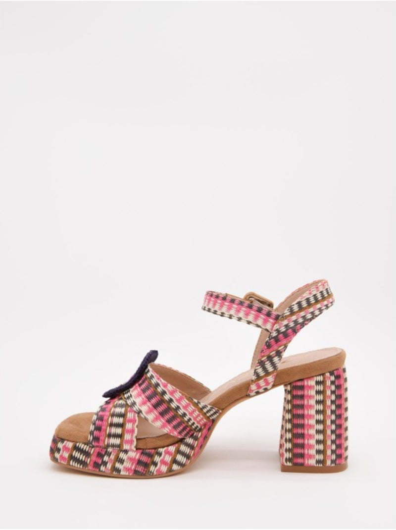 Sandale à Talons Matériau Synthétique Montevita Marron - Kiabi