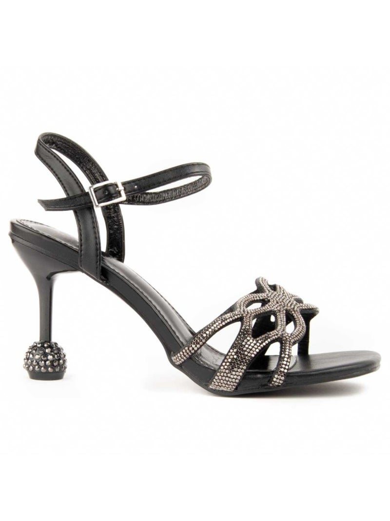 Sandale à Talons Matériau Synthétique Montevita Noir - Kiabi