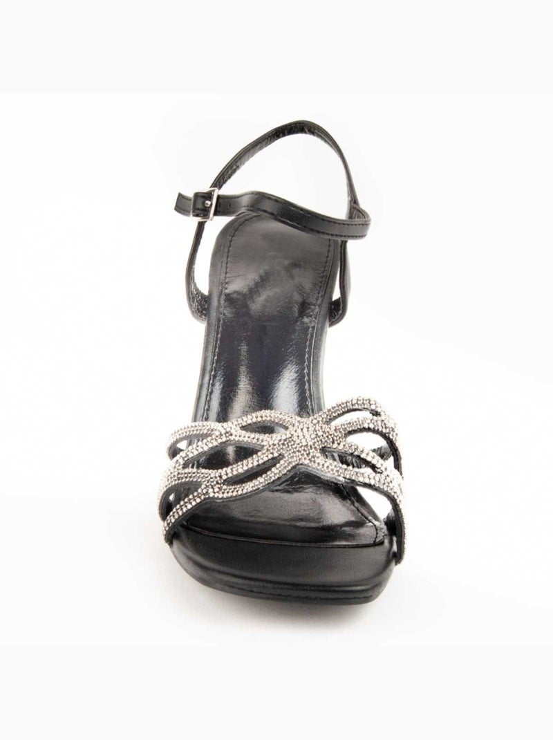 Sandale à Talons Matériau Synthétique Montevita Noir - Kiabi