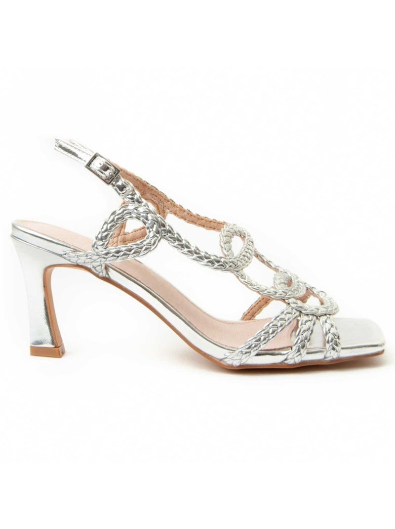 Sandale à Talons Matériel Synthétique Montevita Argent - Kiabi