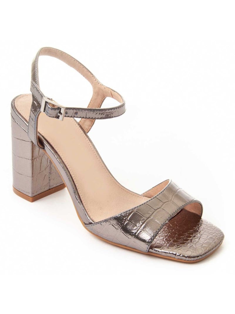 Sandale à Talons Matériel Synthétique Montevita Argent - Kiabi