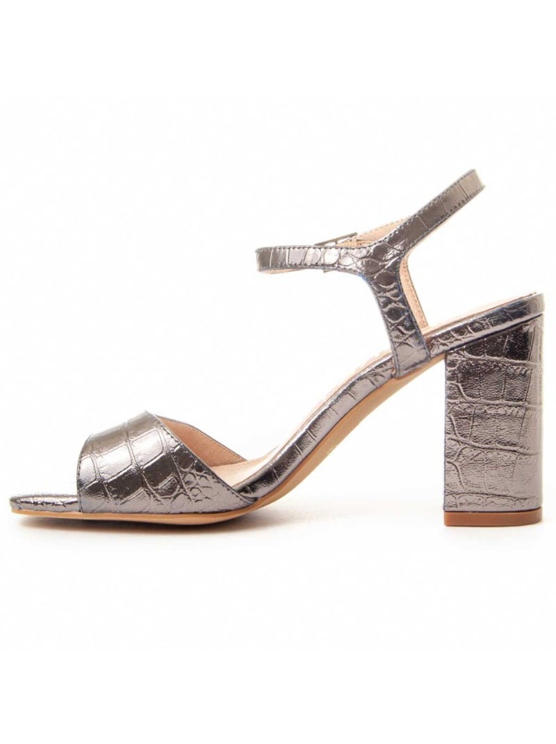 Sandale à Talons Matériel Synthétique Montevita Argent - Kiabi