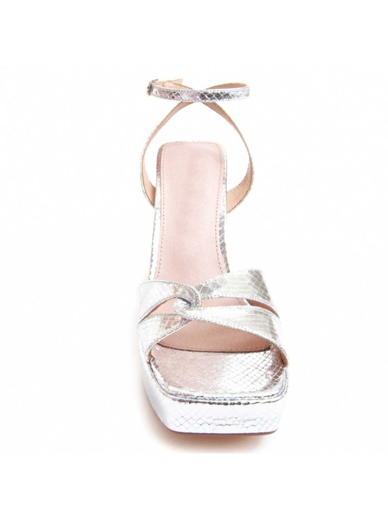 Sandale à Talons Matériel Synthétique Montevita Argent - Kiabi