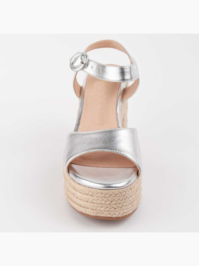 Sandale à Talons Matériel Synthétique Montevita Argent - Kiabi
